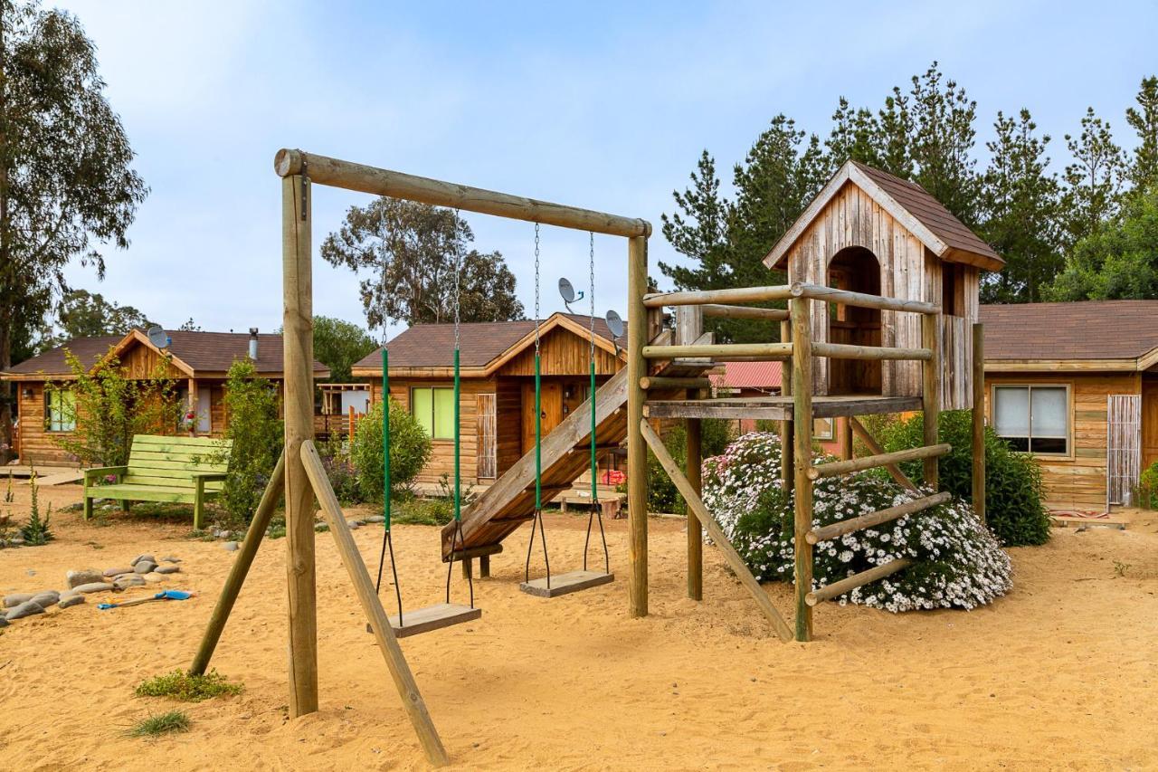 Cabana En Tunquen Con Parrilla, Fogon, Piscina Y Bosque المظهر الخارجي الصورة