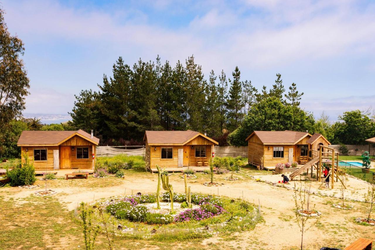 Cabana En Tunquen Con Parrilla, Fogon, Piscina Y Bosque المظهر الخارجي الصورة